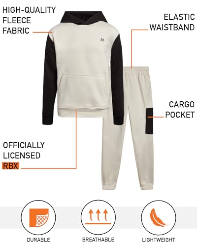 RBX Boys Sweatsuit Set - 2 Piece Fleece Sweat Sets with Pullover Hoodie Sweatshirt & Boys Joggers - Active Kids Matching Set2