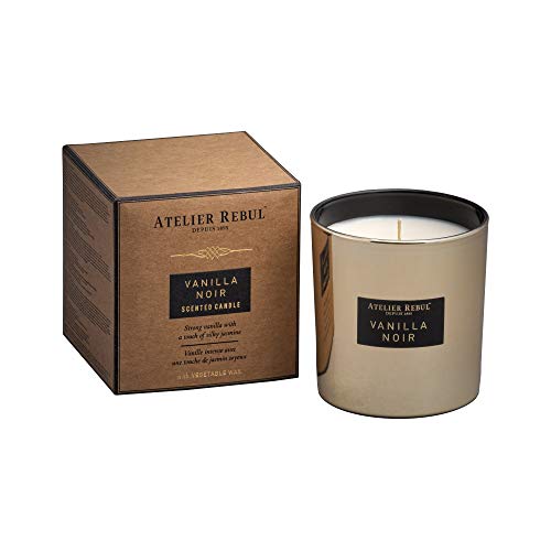 ATELIER REBUL VANILLA NOIR DUFTKERZE IM GLAS (210g) - Sojawachs - Vanilleduft - Brenndauer bis zu 45 Stunden Cover