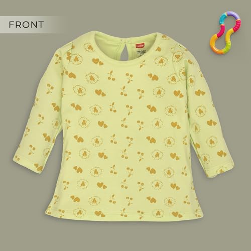 Image of LuvLap Baby Girls 100% Cotton Full Sleeve Girls Top, Pack of 02
