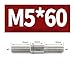 Double-Ended Threaded Rod M4 M5-304 Stainless Steel Stud Bolts with Dual Heads for Industrial Applications(M5x60 2pcs)