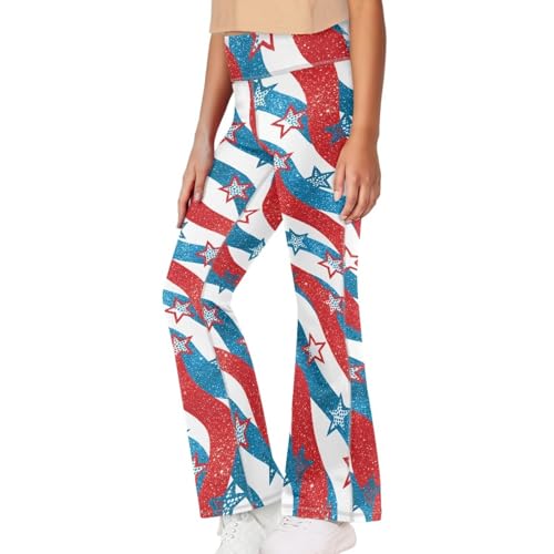 Image of Girls Flare Leggings 5-14T Cute Bell Bottoms for Girl Yoga Pants for Gym