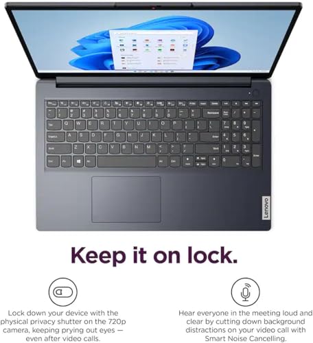 Image of Lenovo IdeaPad Slim • 15.6 inch FHD Touchscreen Laptop • Intel Core i5-1335U (10 Cores) • 8GB DDR4RAM • 256GB SSD • Privacy Shutter • Copilot AI • SD Card Reader • 10H Battery • WiFi 6 • Windows 11