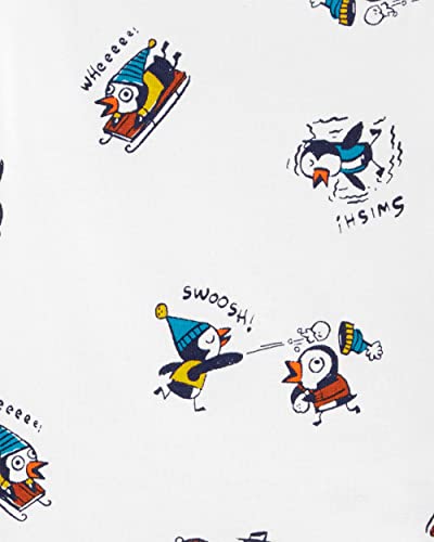 Carter's 4-Piece Toddler and Baby Boy's Snug fit Cotton Pajamas (Blue Penguin, 4T)3