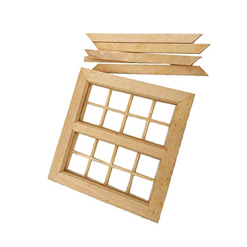 Kacniohen Puppenstuben-Fenster, Miniatur-Puppenzubehör Perfekt für Maßstab 1:12 Windows für Ihr Puppenhaus oder Model…