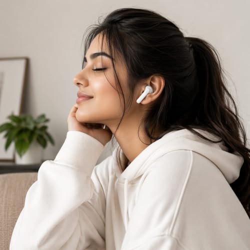 Image of Wireless Bluetooth Earbuds with Fast Pairing, ANC Mic, Hi-Fi Stereo Sound, Touch Control, Type-C Charging Case, IPX5, TWS Earphones for Calling, &Gaming Music