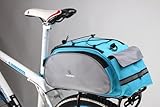 fahrrad handel online Gepäcktasche Handtasche. electro-fun-handel Roswheel 14541 multifunktionale Mountain Bike Fahrrad hinten Sitz Gepäckträgertasche Tasche (Grau/Blau) (Blau)
