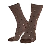 Banana Feet | Calcetines Vino Fantasía para Hombre y Mujer | Algodón Bordado con Diseños Divertidos y Originales | Calcetines Estampados Unisex Calidad Fabricación Local (Talla L, EU 41-45, Marrón)