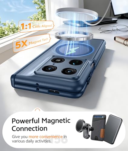Image of FNTCASE for Motorola Razr Fold Case: [Hinge Protection] Translucent Matte Cases [Compatible with Magsafe] Military Grade Shockproof Protective Phone Cover