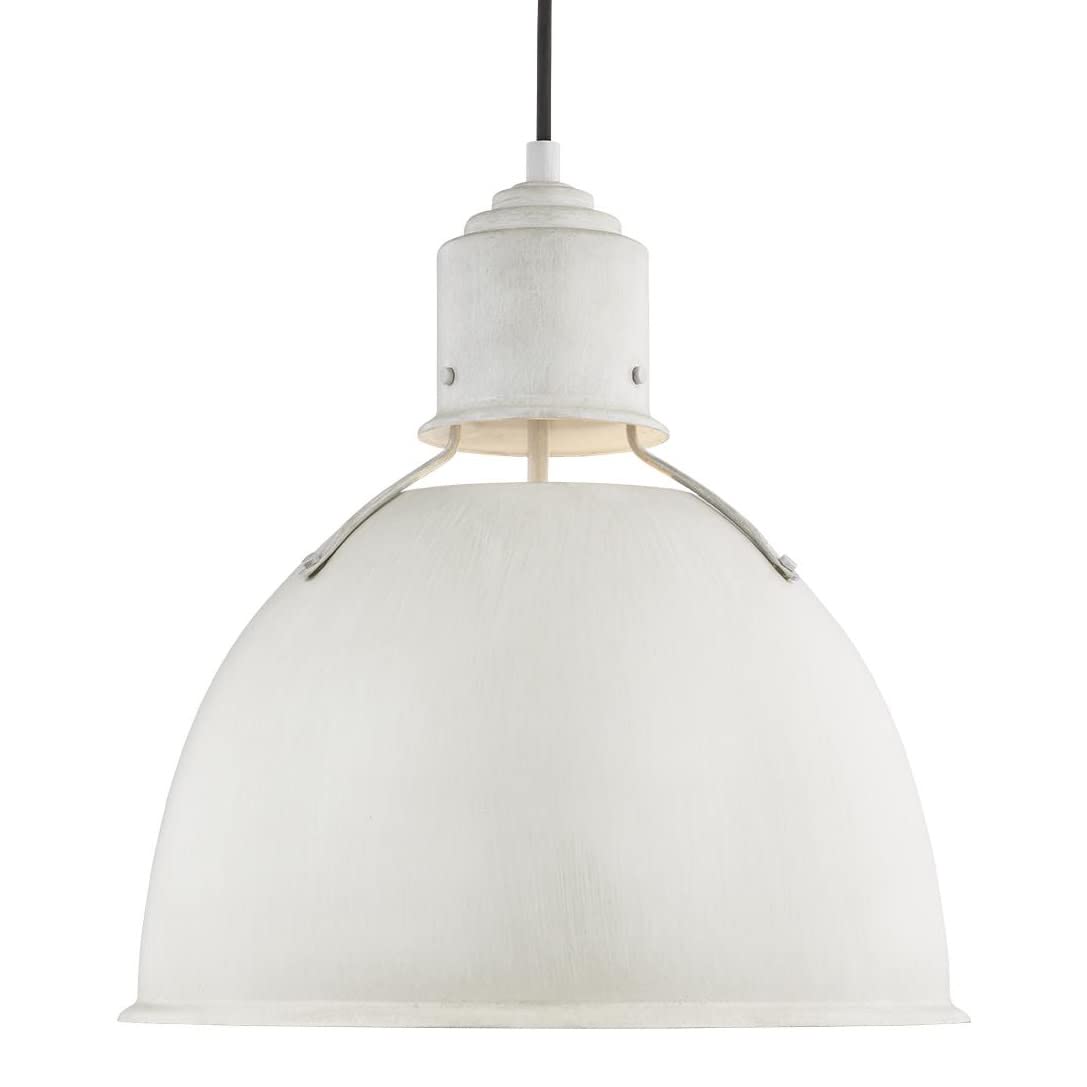 Sea Gull Lighting Visual Comfort Studio 6680301-817 Huey Pendant, 1-Light 75 Watts, Antique White