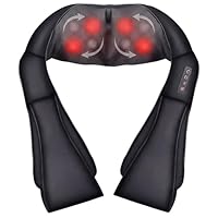 Nackenmassagegerät mit Wärme, Massagegerät 3D Deep Massage um Schmerzen am Hals,Rücken,Taille, Shiatsu Massagegerät Drei-stufige Intensitätseinstellung, Nackenmassage Geschenke für Frauen, Männer