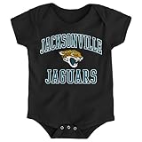 Outerstuff NFL Newborn & Infants 0-24 Months Official Team Classic Heart & Soul Onesie Bodysuit Creeper Romper (6/9 Months, Jacksonville Jaguars - Black)