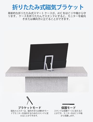 ARZOPA Monitor Portátil, Monitor Portátil para Portátil FHD 1080P de 15,6