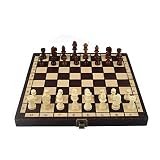 Tablero de ajedrez plegable: el tablero de ajedrez plegable es fácil de llevar a cabo, se puede jugar en interiores o al aire libre, hace un gran regalo y / o un juego de ajedrez de viaje.