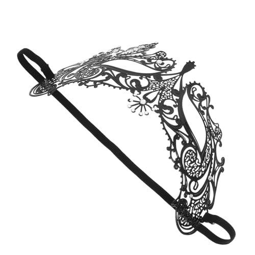 MOBUTOFU Fashion Luxury Venetian Metal with Detail Black for Wedding Party Fits Men Women