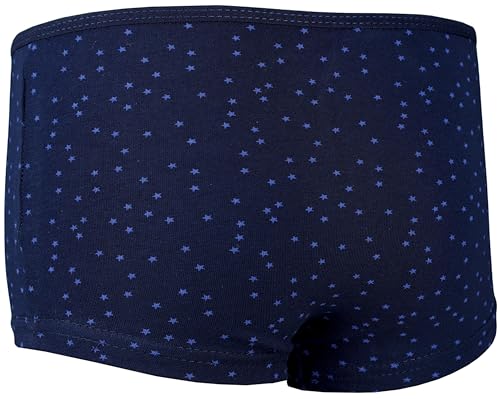TupTam Unterhosen Mädchen Shorts 10er Pack - Bequeme Unterwäsche für Mädchen aus Baumwolle, Farbe: Shorts/Herzchen Punkte Dunkelblau, Größe: 152-158