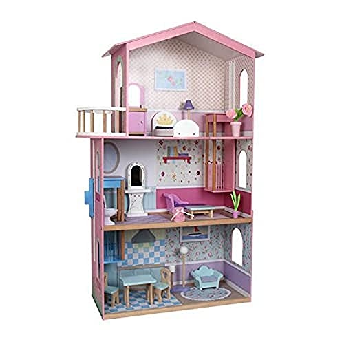 small foot 3109 Puppenhaus Sophia, aus Holz, mit Einrichtungszubehör, Rollenspiel-Erweiterung für die Puppenecke