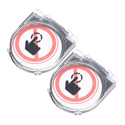 Cubierta protectora para botón de encendido transparente de 2 piezas para lavadora y PC