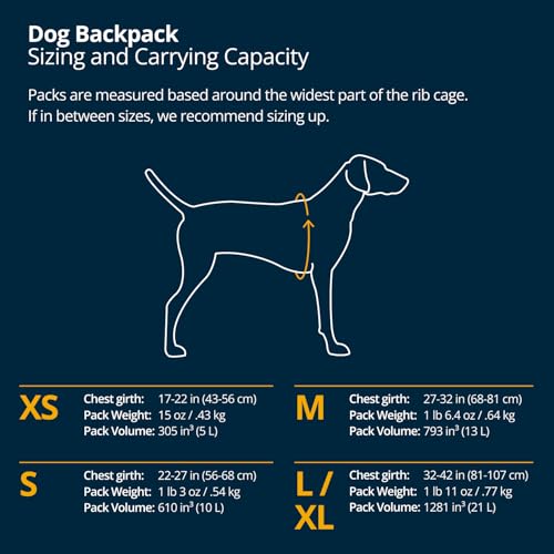 RUFFWEAR Front Range Day Pack, Medium Hundegeschirr mit Taschen & Griff, Hunderucksack für Tageswanderungen, 2 Befestigungspunkte für Hundeleinen & reflektierender Rand, Größe M, 69-81 cm, River Rock