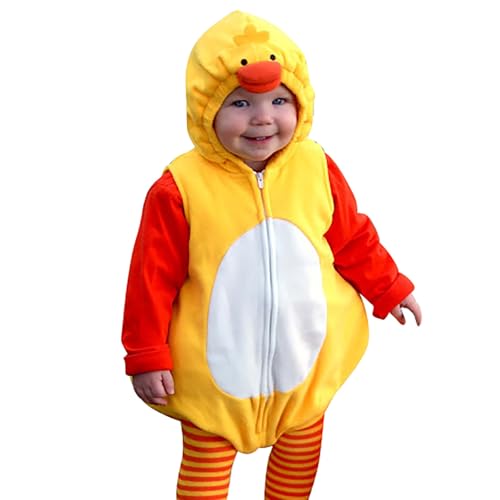 Déguisement enfant poussin Pâques combinaison bébé garçon fille à capuche