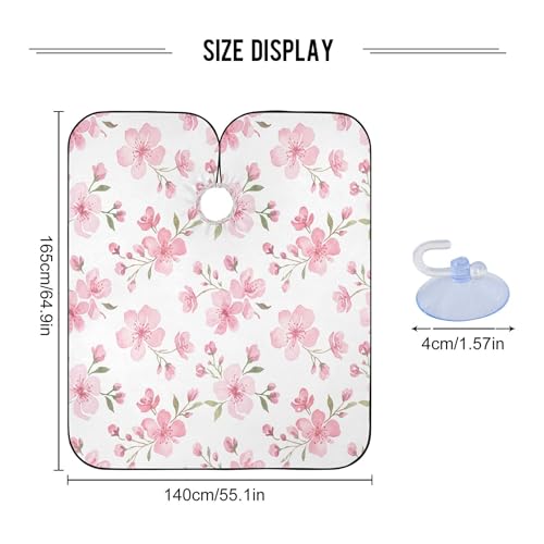 Burbuja Flowers Capa para Barbero, Capa Impermeable de Corte de Cabello con Cuello Ajustable para Adultos Unisex miniatura 3