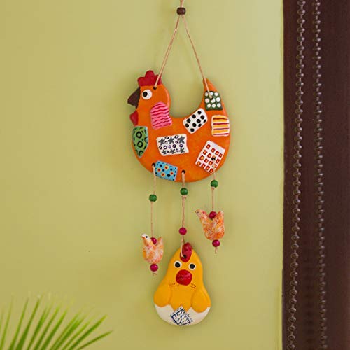 Famille de poule jardin fait main Aport statuette peinte