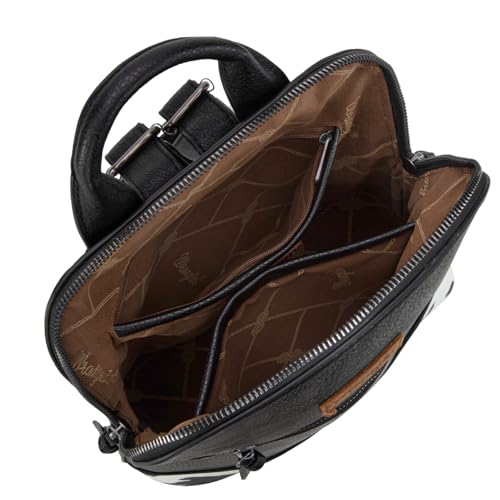 Image of Montana West Wrangler Backpack Purse for Women Mini Backpack Purse Cute Ladies Bookbag Travel Work Daypacks Bags WG-BG-186-9116-COW-BK