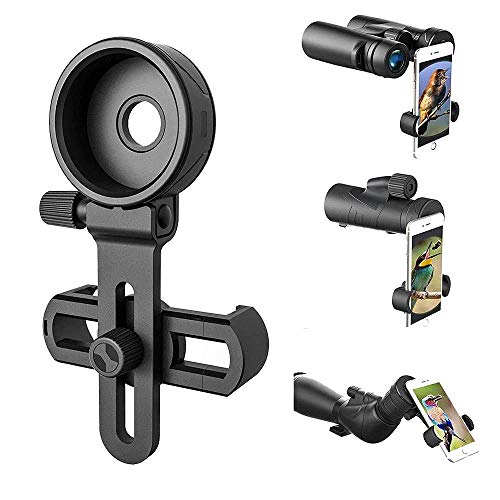Zueyen Adaptador de teléfono telescópico. Soporte Adaptador de teléfono Celular para telescopio, Compatible con prismáticos monoculares, se Adapta a Casi Todas Las Marcas de teléfonos Inteligentes Cover