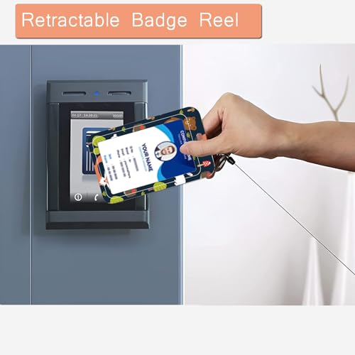 Utgyrrik UTGBHA001 Badge Holder, Badge Reel With Swivel Belt Clip, Heavy Duty Retractable Reel, Sliding Id Badge Holder, Vertical Plastic Card Case For Nurse Teacher Office Employees thumb #4