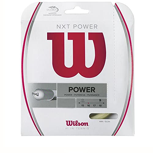 Wilson NXT Power 18 Gauge Natural Color Multifilament Tennis String 4-Pack (4 Sets Per Order)