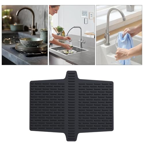 Protector de fregadero para cocina y baño con almohadilla de silicona 5