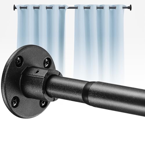 UIABOPZ Shower Curtain Rods 29-64inch Adjustable Shower Pole - Heavy Duty Shower Rods for Bathroom Matte Black (1 Pack)