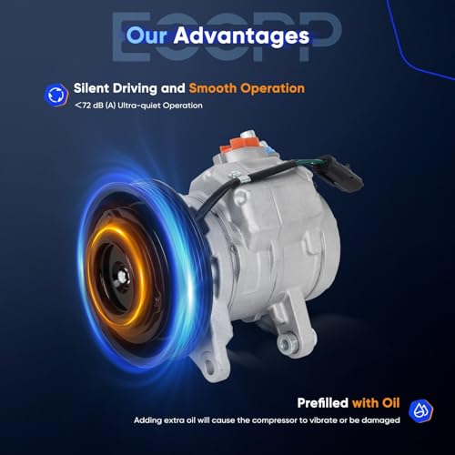 Image of ECCPP AC Compressor Direct Fit for Dodge Durango V8 4.7L 2008-2009 | 157337,158337,Fast Cooling AC Compressor with Clutch for Jeep Commander V8 4.7L