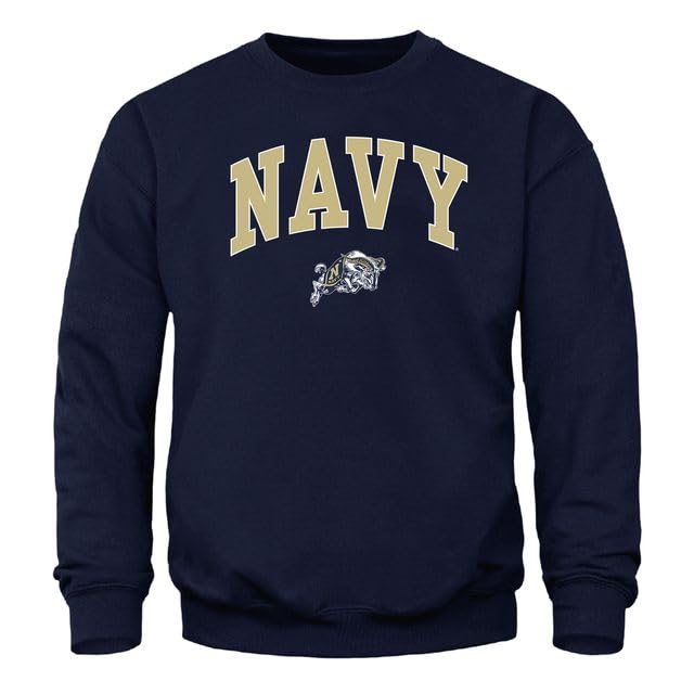 Barnesmith US Naval Academy (Navy) NAVY Midshipmen Adult Unisex Crewneck Sweatshirt Spirit Navy Small