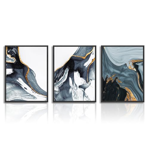 Dazzlewall Abstract Wall Decor Poster Set of 3 - 12x16 inch Unframed