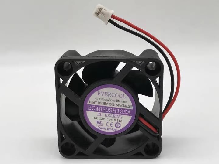 EC4020SH12EA 40mm DC12V Cooling Fan - 0.14A, High-Performance 4CM for Electronics
