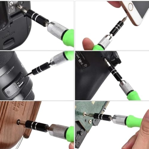 Image of Home Lane 32-in-1 Precision Screwdriver Set | Magnetic Extension Rod | Phillips, Torx, Hex, Pentalobe Bits | Repair Mobile, Laptop, Watch & Electronics | DIY Home Tool Kit (Green Handle)