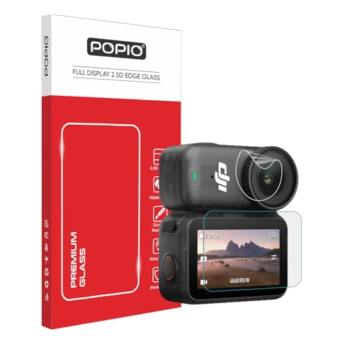 Image of POPIO Military-Grade Gorilla Tempered Glass for DJI Osmo Nano Action Camera | Screen Tempered Glass + Lens PET Film | Edge-to-Edge Coverage | 2-Piece Set