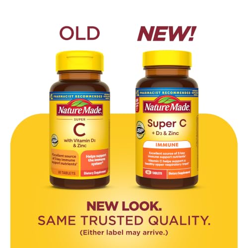 Nature Made Super C Tablets with Vitamin D3 and Zinc, 60 Tablets - image 2
