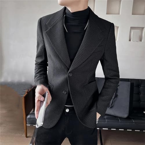 Men Spring Blazer Business Slim Solid Color Official Groom Dress Coat Plus Size Formal Suit Jacket3