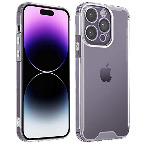 Image of WOW IMAGINE Ultra-Hybrid Crystal Clear Back Case Cover for Apple iPhone 14 Pro Max | Hard Back | Slim Fit Shockproof Design | Camera Protection Bump | Back Cover Case (PC,TPU | Transparent)