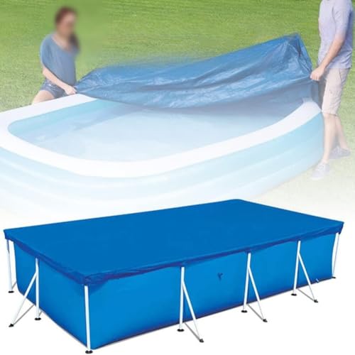 Bâche de piscine rectangulaire anti-débris à cordon - 5