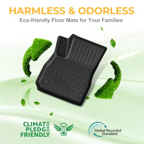 Image of Floor Mats for 2016-2025 Chevy Malibu Accessories | Full-Coverage Set with Cargo Liner, Odorless & Durable, All-Weather Protection, 3D Laser Fit, Easy to Spray Clean