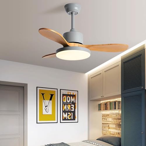 Ventilateur de plafond avec télécommande et LED 60W pour salon