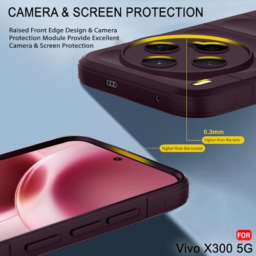 Image of TheGiftKart Liquid Silicon Back Cover Case for Vivo X300 5G | ShockProof Military Grade Protection | Micro-Fibre Cloth On Inner Side | Anti-Slip Grip Back Cover Case for Vivo X300 5G (TPU, Summit Red)