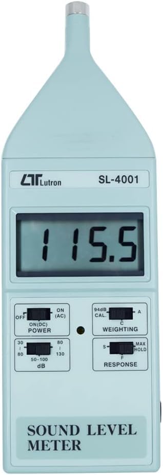 ¡Disponible ahora! ¡Cómpralo ya! Sonómetro digital Lutron SL-4001, mide niveles de ruido de 35 a 130 dB. Ideal para control de ruido laboral y ambiental