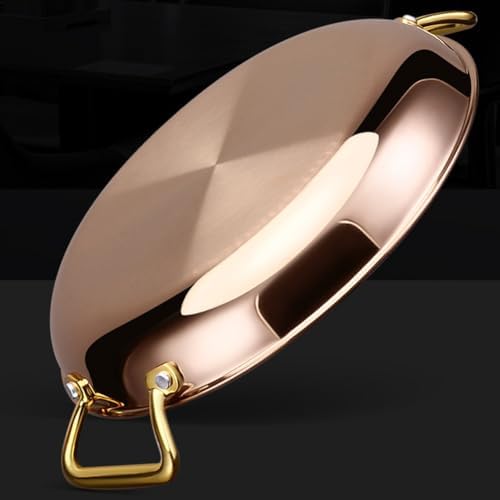 Stainless Steel Round Spanish Paella Pan with Riveted Handle - Nonstick, Induction Ready, Ideal for Outdoor Camping & Parties, Dishwasher Safe, 18-inch Size