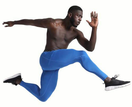Image of BUYJYA 3 Pack Men's Compression Pants Running Tights Workout Leggings Athletic Cool Dry Yoga Gym Clothes Gift