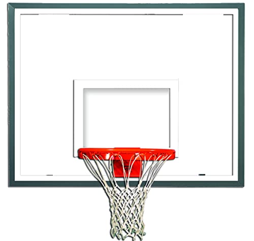 Side Court Recreational Glass Basketball Backboard 42”x 54” Rectangular Glass Backboard with Corner Brackets Without Struts