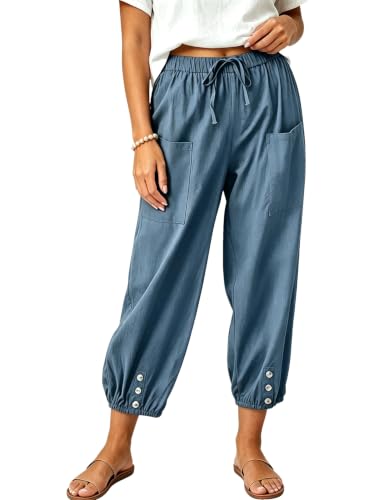 Image of Bozanly Women Casual Harem Pant Boho Loose Yoga Capris Trousers 2026