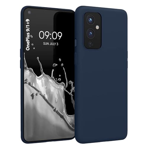 Image of LIRAMARK Liquid Silicone Soft Back Cover Case for OnePlus 9 /1+9 (Midnight Blue)
